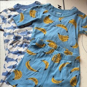 2 sets of Hanna Andersson boys shorts Pajamas size 6-7